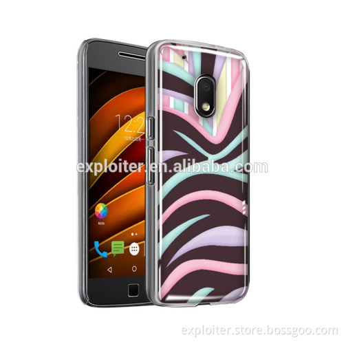 Full protective epoxy resin 5 inch cell phone cover for moto g4 play back cover